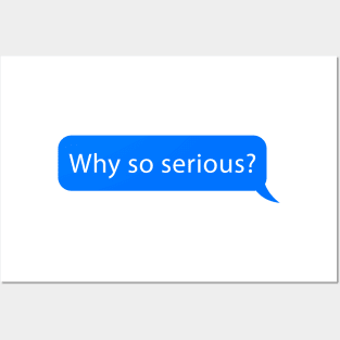 why so serious text Posters and Art